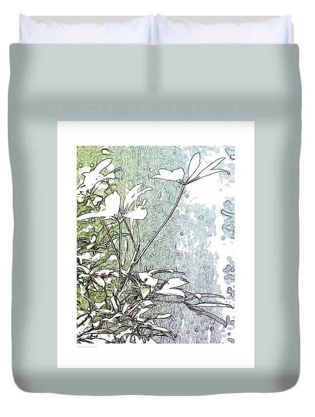 Plant On The Back Porch Duvet Cover featuring the photograph #88 #88 by Steve Godleski