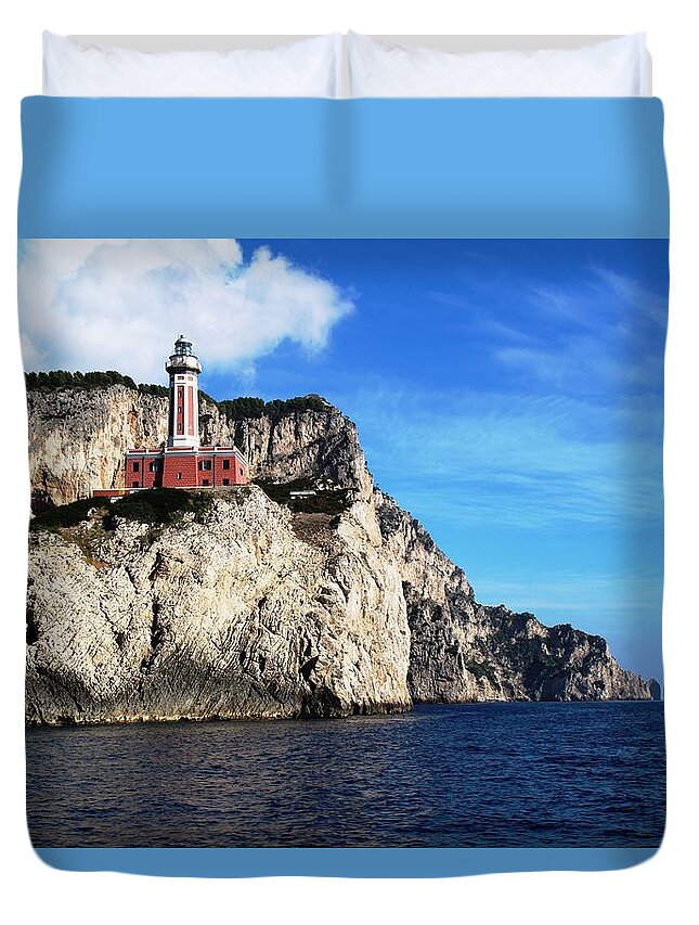 Amalfi Coast Duvet Cover featuring the photograph Capri #12 by Donn Ingemie