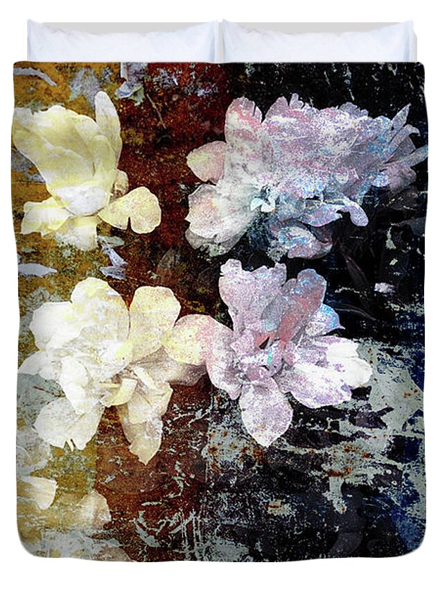 Texture Duvet Cover featuring the photograph Texture Flowers #9 by Prince Andre Faubert