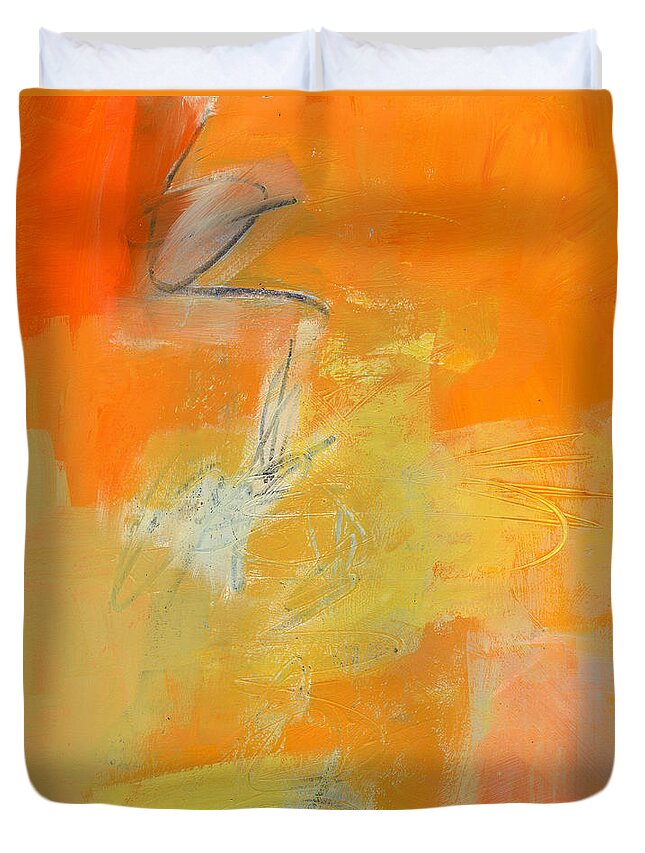 Painting Duvet Cover featuring the painting 91/100 by Jane Davies