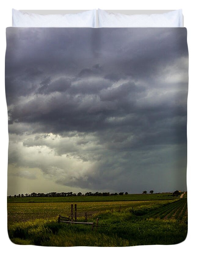 Nebraskasc Duvet Cover featuring the photograph 9th Storm Chase 2015 024 by NebraskaSC