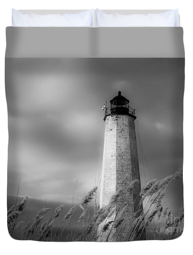 Lighthouse Duvet Cover featuring the photograph A beacon for all by JCV Freelance Photography LLC
