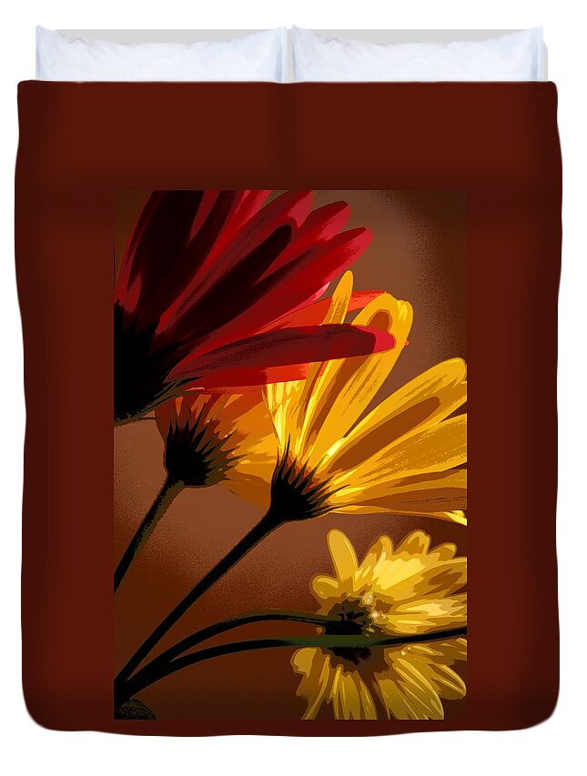 Flower Duvet Cover featuring the photograph A Bunch of Beauties by Julie Lueders 