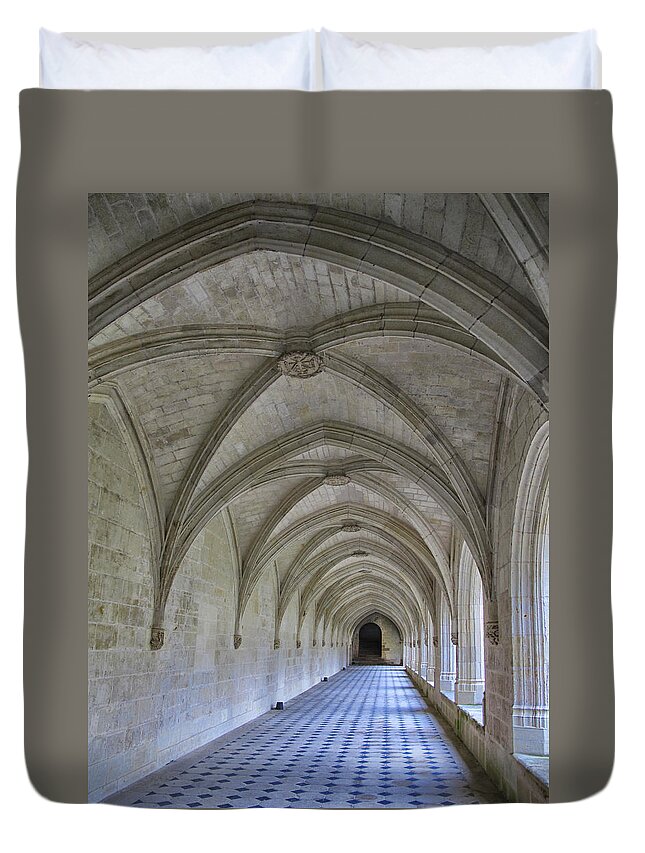 Cloister Duvet Cover featuring the photograph A Cloister Gallery by Dave Mills