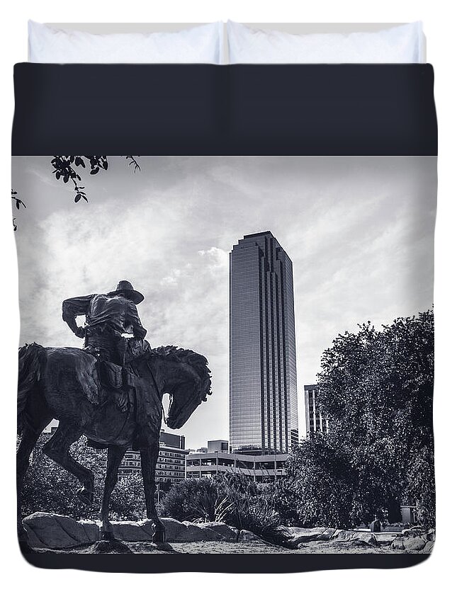 Dallas Duvet Cover featuring the photograph A Dallas Cowboy by Kevin Deal