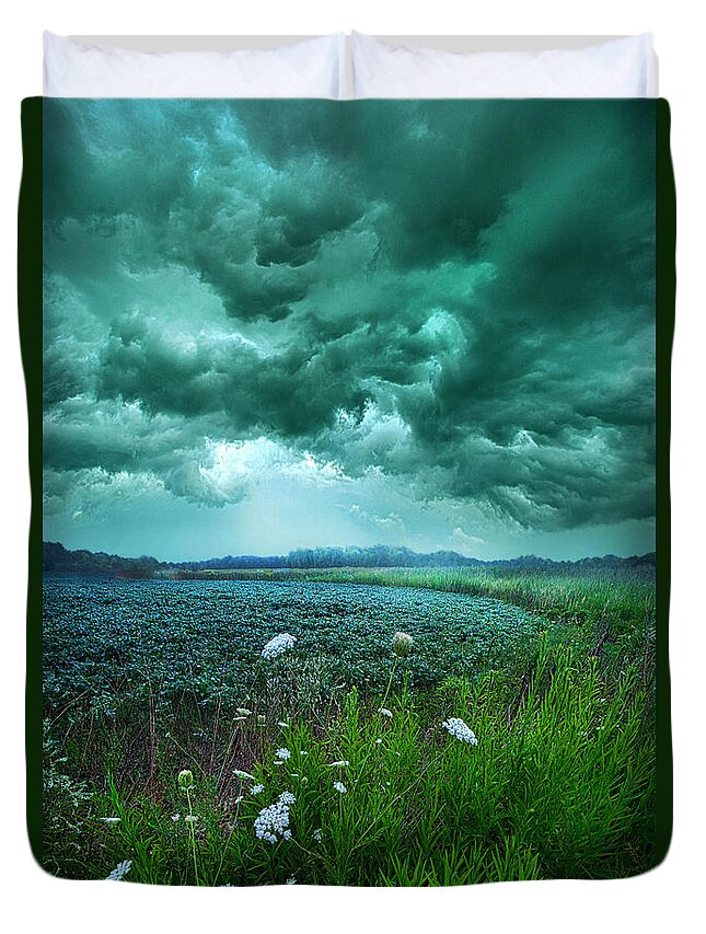 Storm Duvet Cover featuring the photograph A Dark Day by Phil Koch