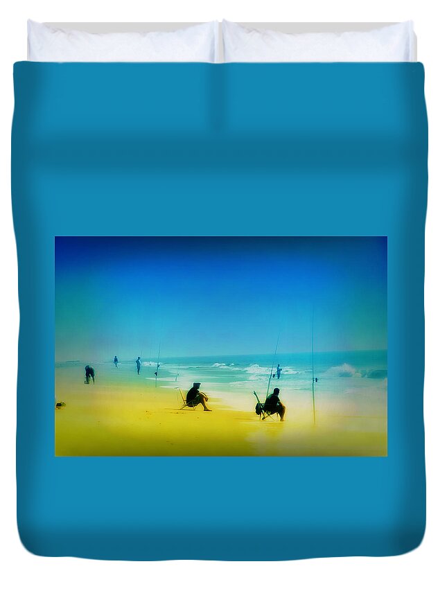 Beach Duvet Cover featuring the photograph A Day at the Beach by Bill Cannon