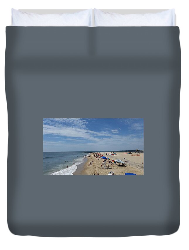 Beach Duvet Cover featuring the photograph A Day At The Beach by Robert Banach