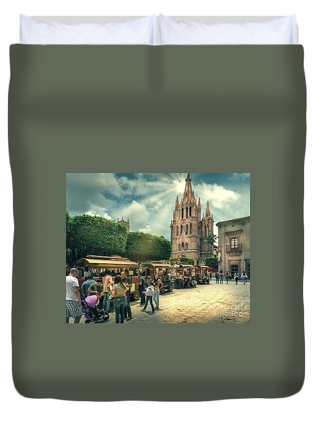 People Duvet Cover featuring the photograph A Day With the Family by Barry Weiss