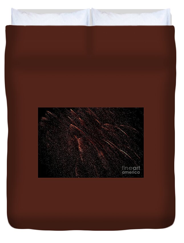 Firework Fireworks Pyrotechnic 4th Fourth July Summer Celebration Holiday Fire Works Color Colors Colorful Duvet Cover featuring the photograph A Dream of the Cosmos by Ken DePue