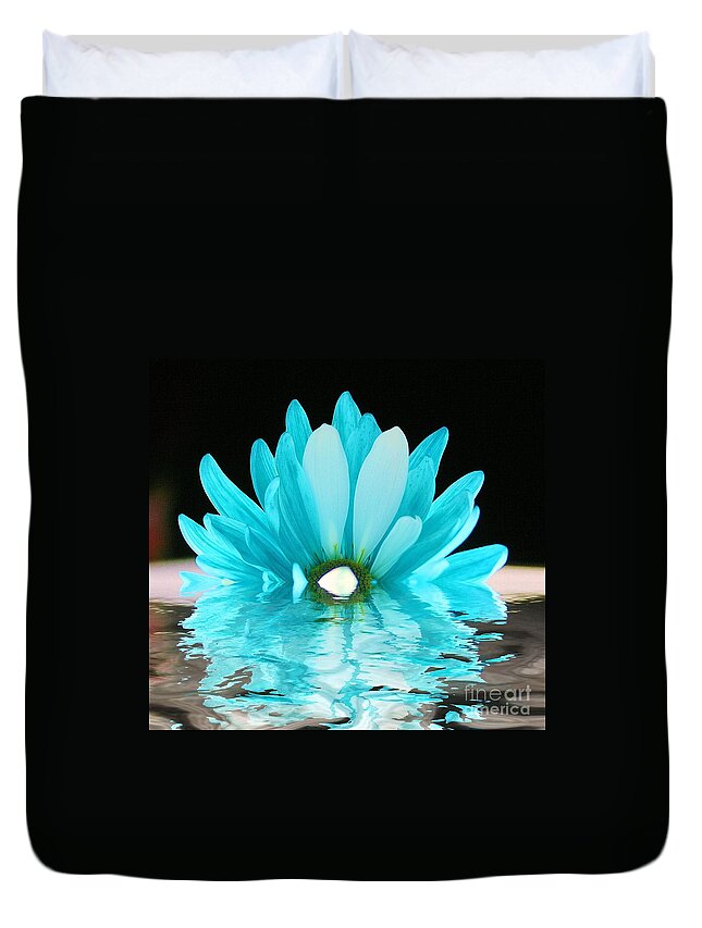 Flower Duvet Cover featuring the photograph A Float by Julie Lueders 