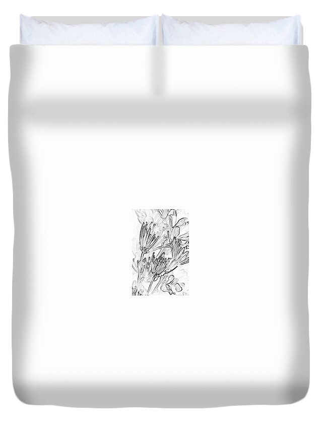 Flowers Duvet Cover featuring the photograph A Flower Sketch by Julie Lueders 