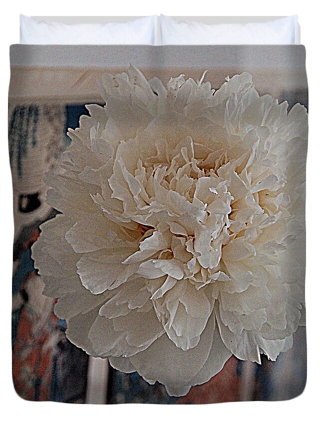 Photography Duvet Cover featuring the photograph A Fluff of Petals by Nancy Kane Chapman
