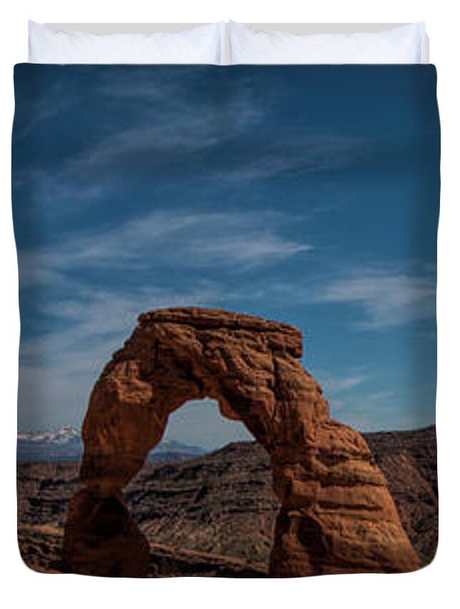 Delicate Arch Duvet Cover featuring the photograph A Great Arch by Jonathan Davison