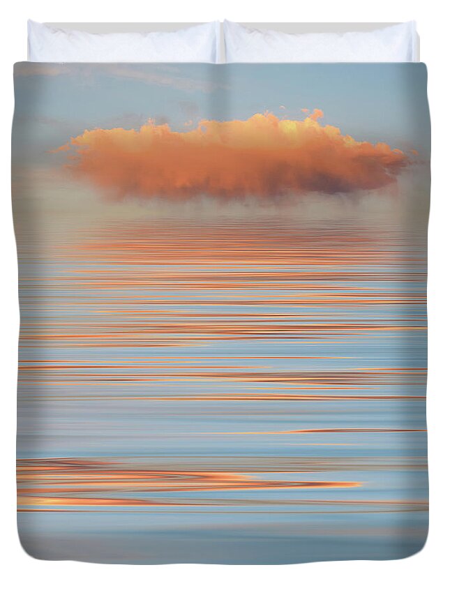 Water And Sky Art Duvet Cover featuring the photograph A Late Morning Dream by Jerry McElroy