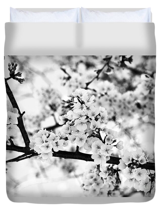 Blossoms Duvet Cover featuring the photograph A Little While by Lara Morrison