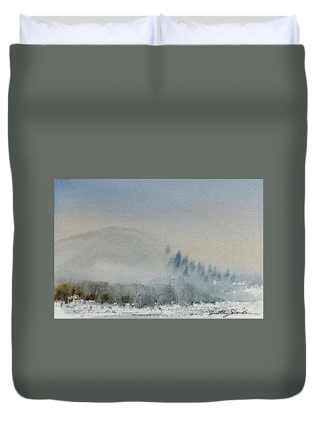 Australia Duvet Cover featuring the painting A Misty Morning by Dorothy Darden