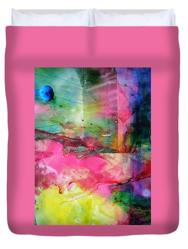 World Duvet Cover featuring the painting A New World Dawning by Janice Nabors Raiteri