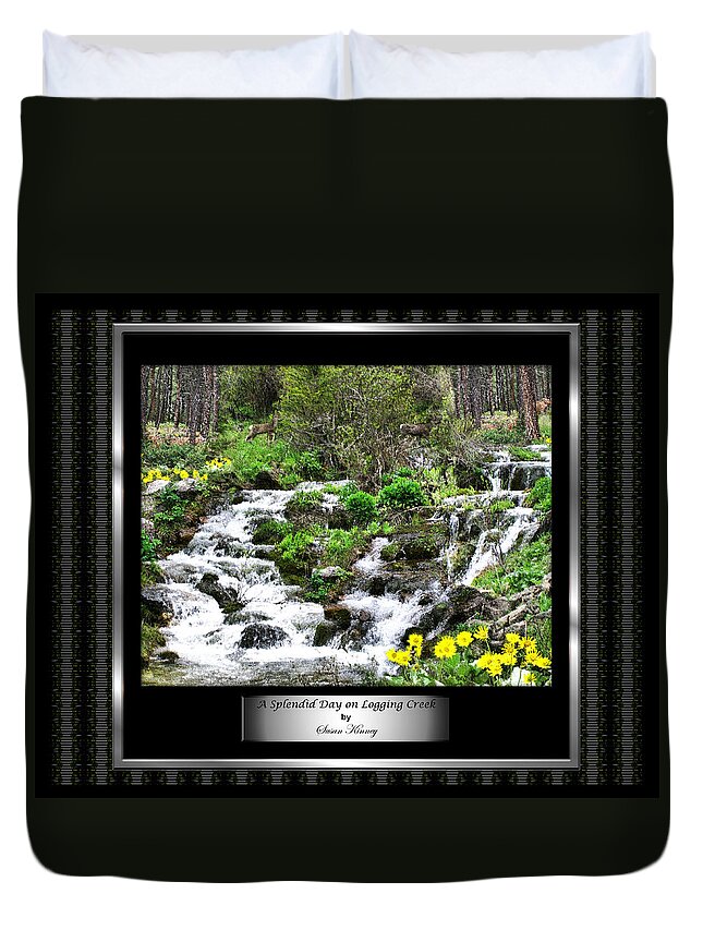 Photography/photo Collage Duvet Cover featuring the photograph A Splendid Day on Logging Creek by Susan Kinney
