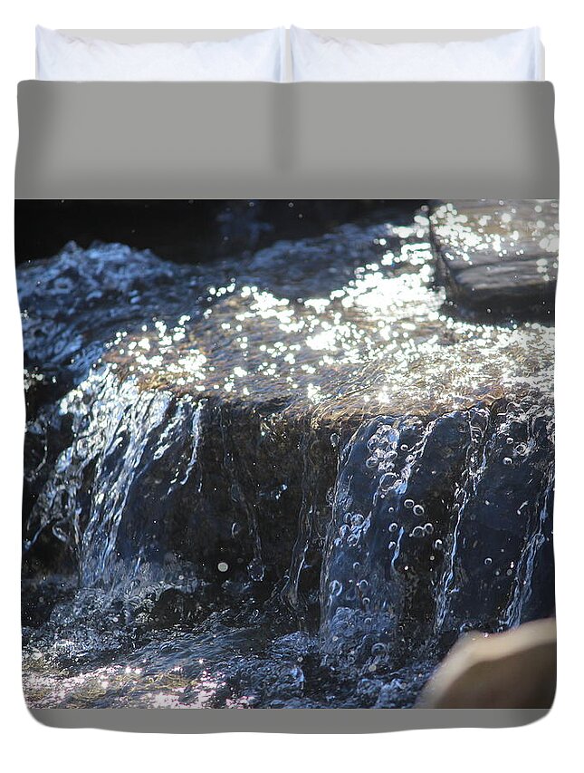 Nature Duvet Cover featuring the photograph A streams beauty by Aaliyah Muhammad