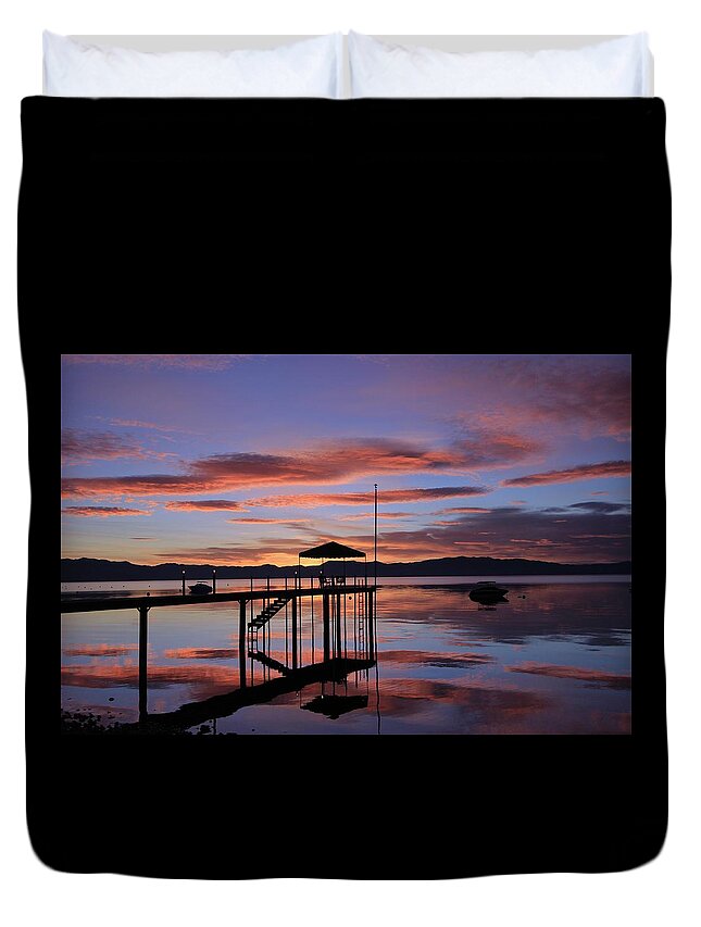 Landscape Duvet Cover featuring the photograph A Sunrise To Wake The Dead by Sean Sarsfield