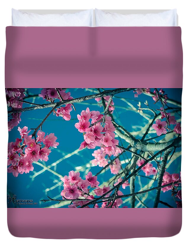 Flowers Duvet Cover featuring the photograph A Time to Blossom by Karen Musick