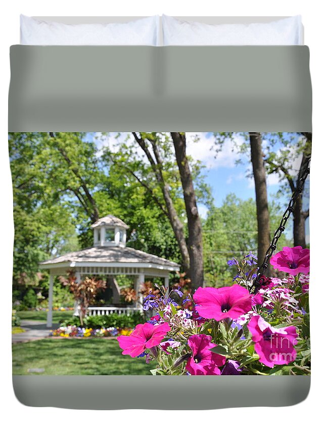 Nature Duvet Cover featuring the photograph A Walk In The Park by Nava Thompson