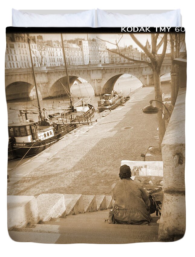 Paris Duvet Cover featuring the photograph A Walk Through Paris 1 by Mike McGlothlen