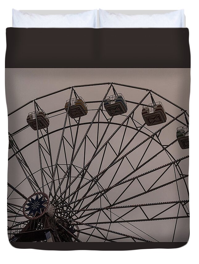 Carnival Duvet Cover featuring the photograph Abandoned Joy by Nicole Lloyd