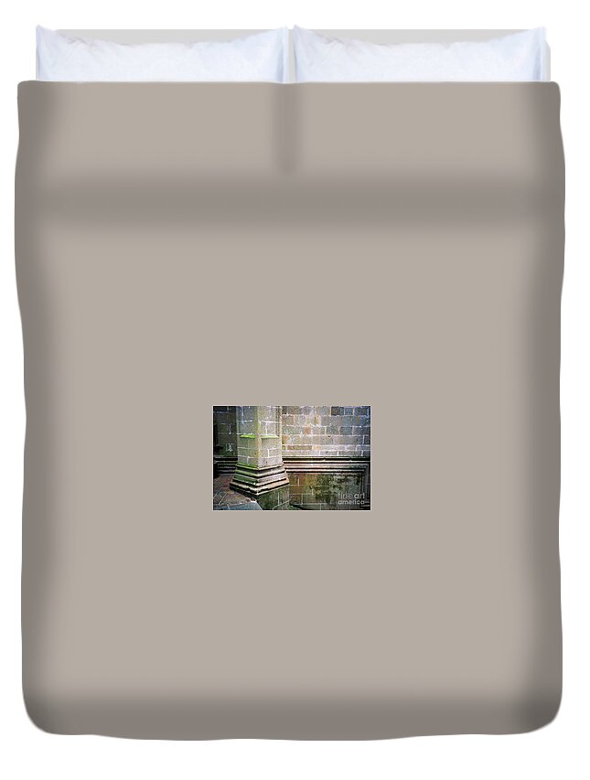 Landscape Duvet Cover featuring the photograph Abbey Quaint Corner by Donna L Munro