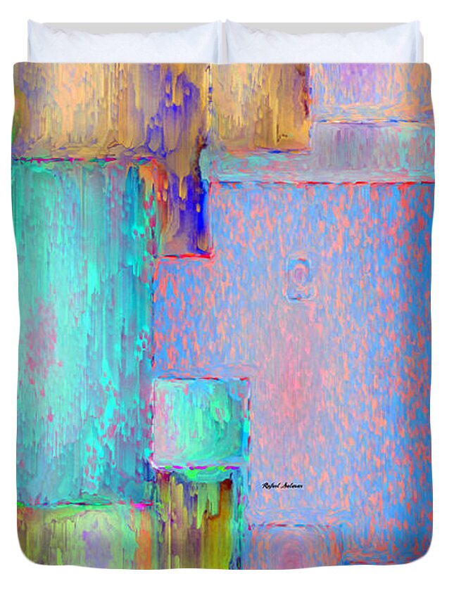 Rafael Salazar Duvet Cover featuring the digital art Abstract 01153 by Rafael Salazar