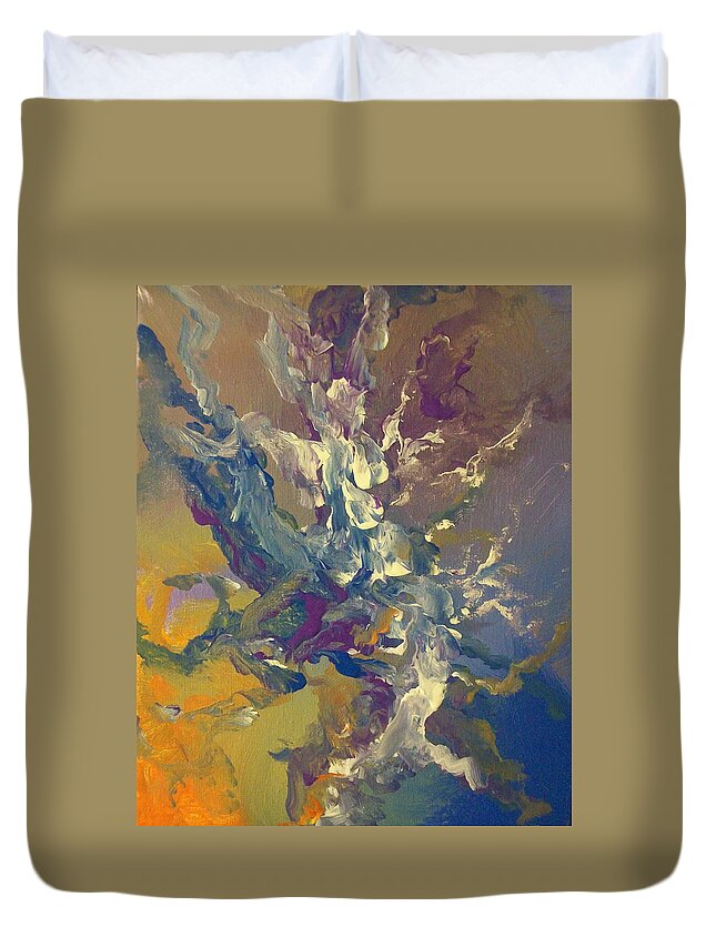 Abstract Art Duvet Cover featuring the painting Abstract #016 by Raymond Doward