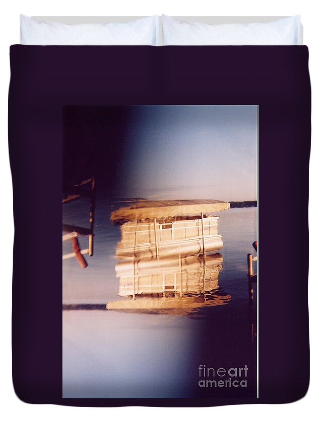  Duvet Cover featuring the photograph Abstract 1 blacks Browns and Blues by David Frederick