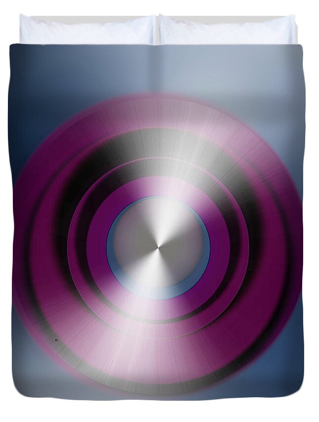 Abstract Duvet Cover featuring the digital art Abstract 3035-8 by John Krakora