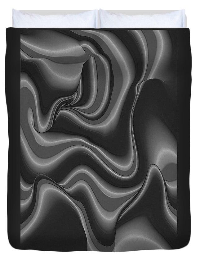 Curves Duvet Cover featuring the digital art Abstract 515 2 by Kae Cheatham