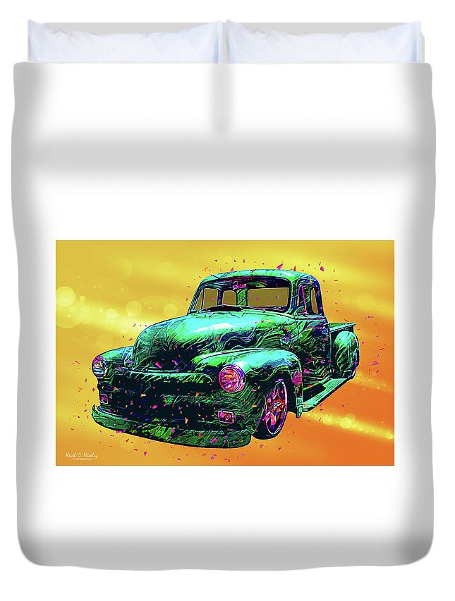 Pickup Duvet Cover featuring the photograph Abstract 54 by Keith Hawley