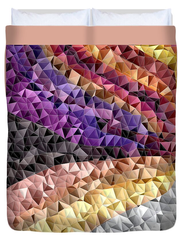 Abstract Duvet Cover featuring the digital art Abstract #795 by Iris Gelbart