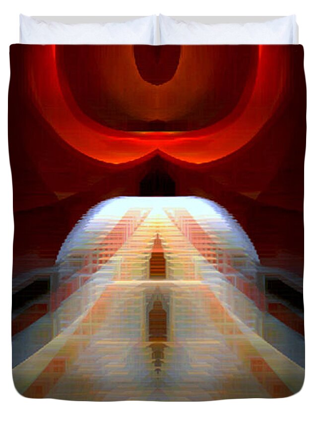 Rafael Salazar Duvet Cover featuring the digital art Abstract 9741 by Rafael Salazar