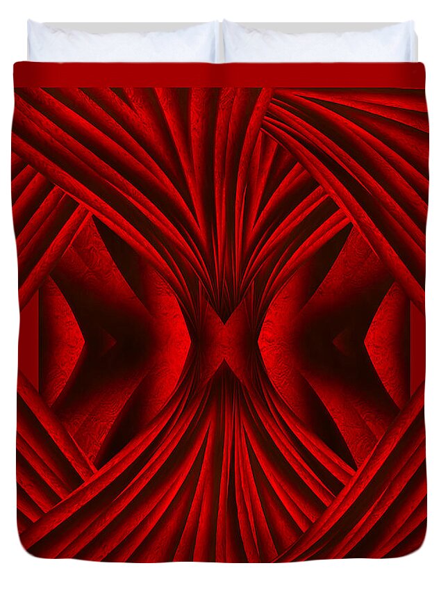 Hot Secrets Duvet Cover featuring the digital art Abstract art - Hot Secrets by RGiada by Giada Rossi
