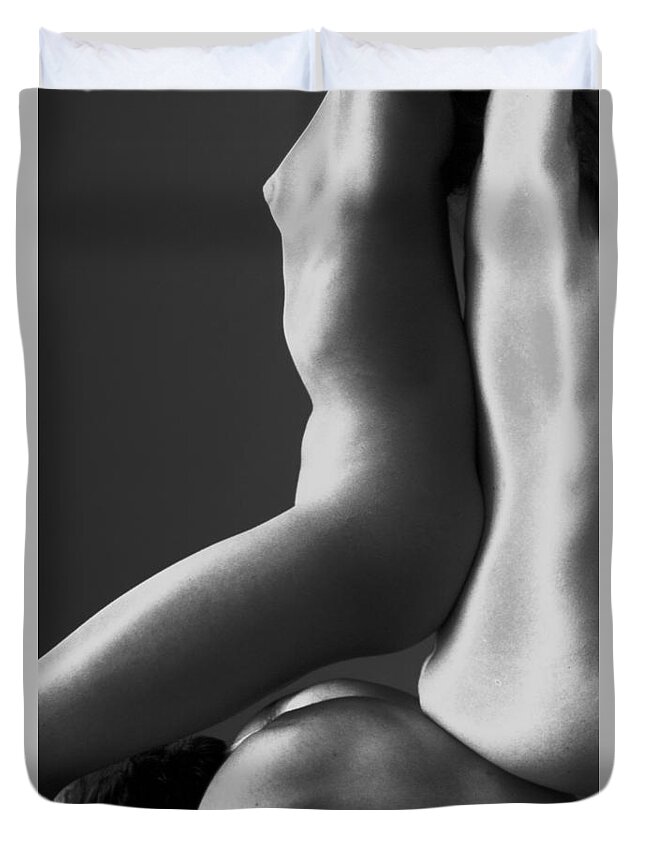 Wall Dcor Duvet Cover featuring the photograph Abstract Bodies / 305 by Jean-Marie Bottequin