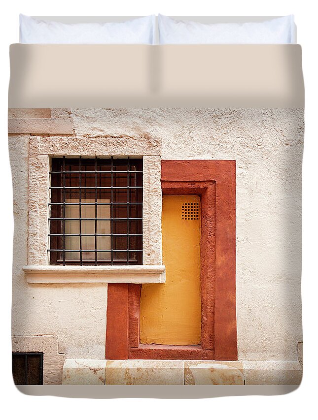 Abstract Duvet Cover featuring the photograph Abstract Doorway by Rick Deacon