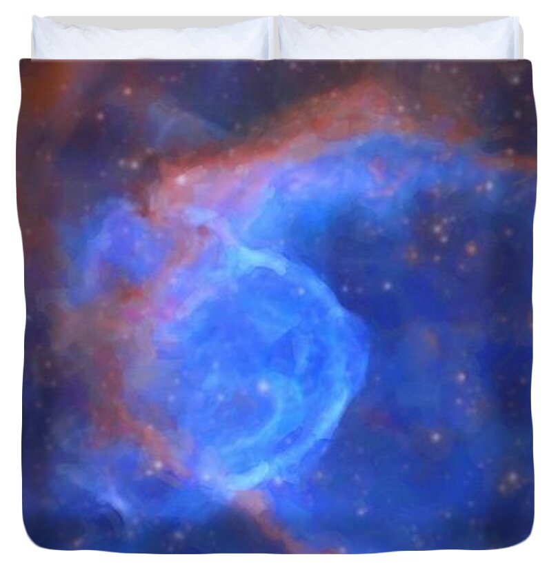 Abstract Galactic Nebula with cosmic cloud 10 Duvet Cover