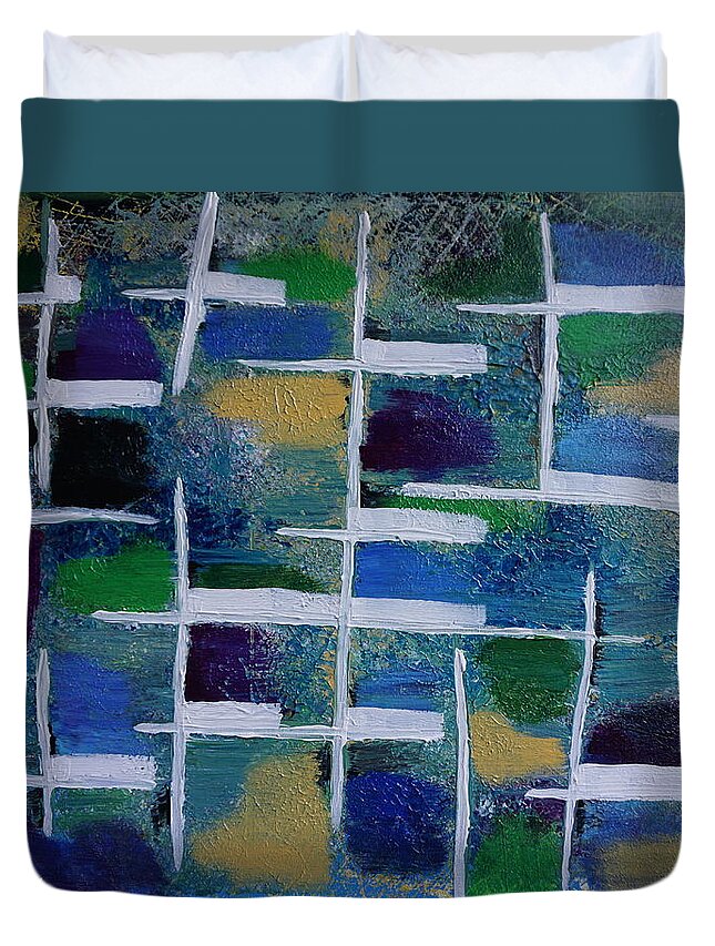 Abstract Duvet Cover featuring the painting Abstract II by Jimmy Clark