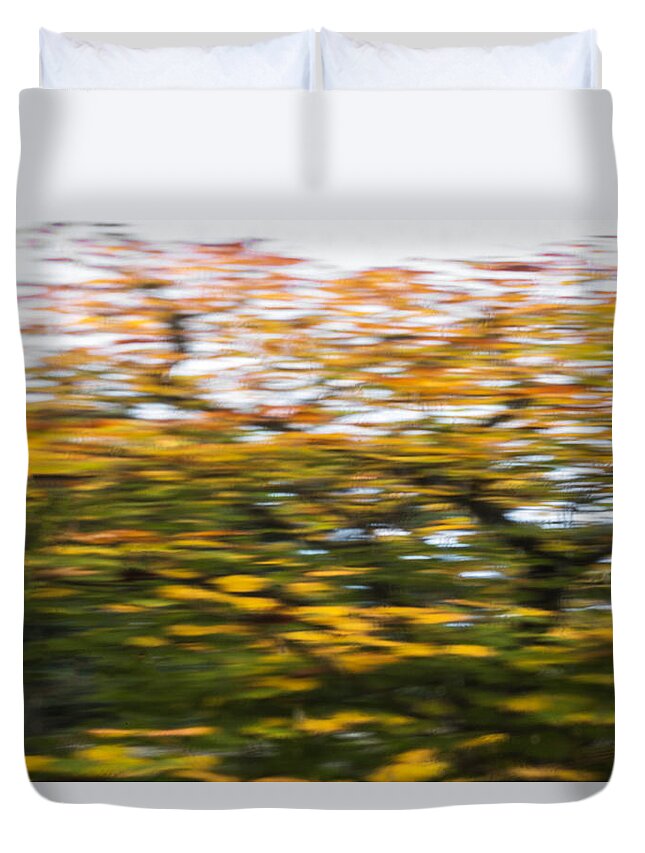 Abstract Duvet Cover featuring the photograph Abstract of Maple Tree by Bob Cournoyer