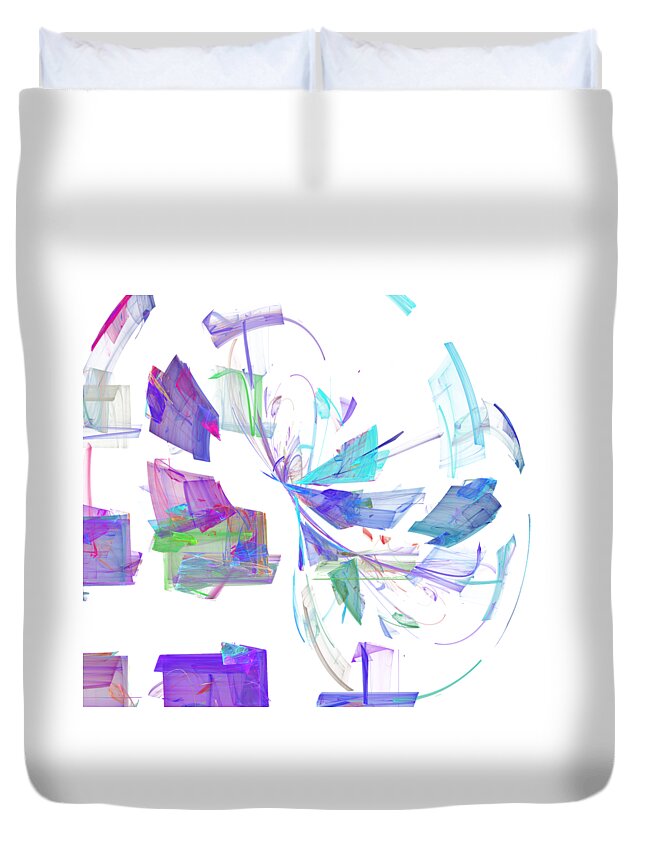 Pastel Duvet Cover featuring the digital art Action in Pastel by Ilia -