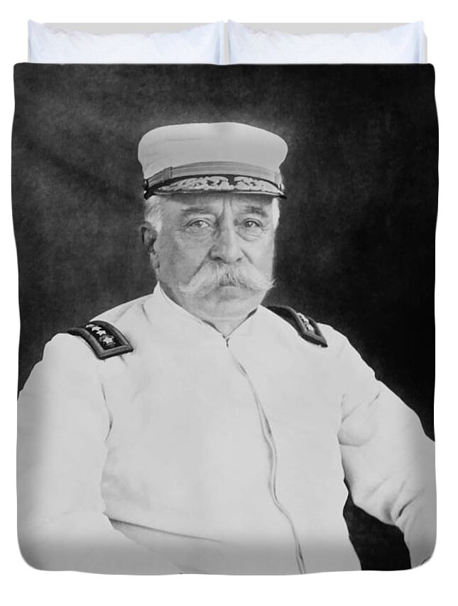 George Dewey Duvet Cover featuring the photograph Admiral George Dewey by War Is Hell Store