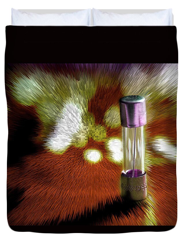 Fuse Duvet Cover featuring the photograph Advancing Electronics by Mike Eingle