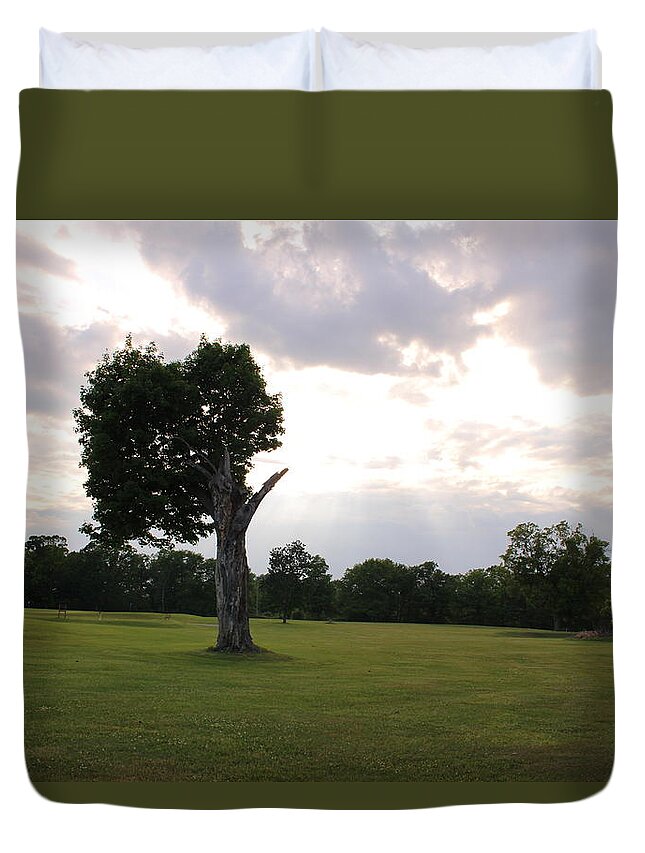 Michigan Duvet Cover featuring the photograph Adversity leads to Illumination by Robert Carey