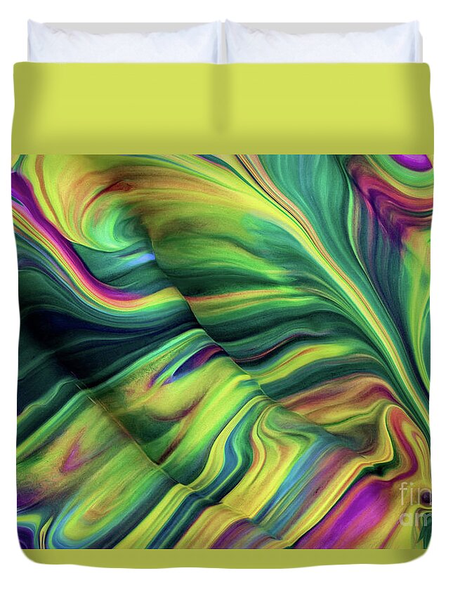Abstract Duvet Cover featuring the photograph Aegean Wave by Patti Schulze