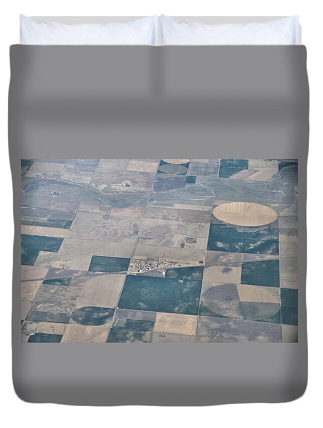 Aerial Photograph Duvet Cover featuring the photograph Aerial 1 by Steven Richman